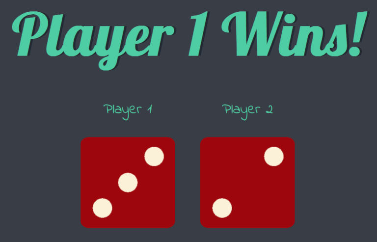 Code Project – JavaScript – Dice Roller Game