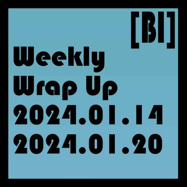 Weekly Wrap Up (01.14.2024 to 01.20.2024)