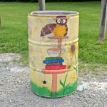 Owl Trash Can @ Cannon Park, Decatur, Illinois