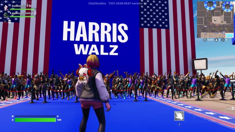 The Harris/Walz Campaign Fortnite Map