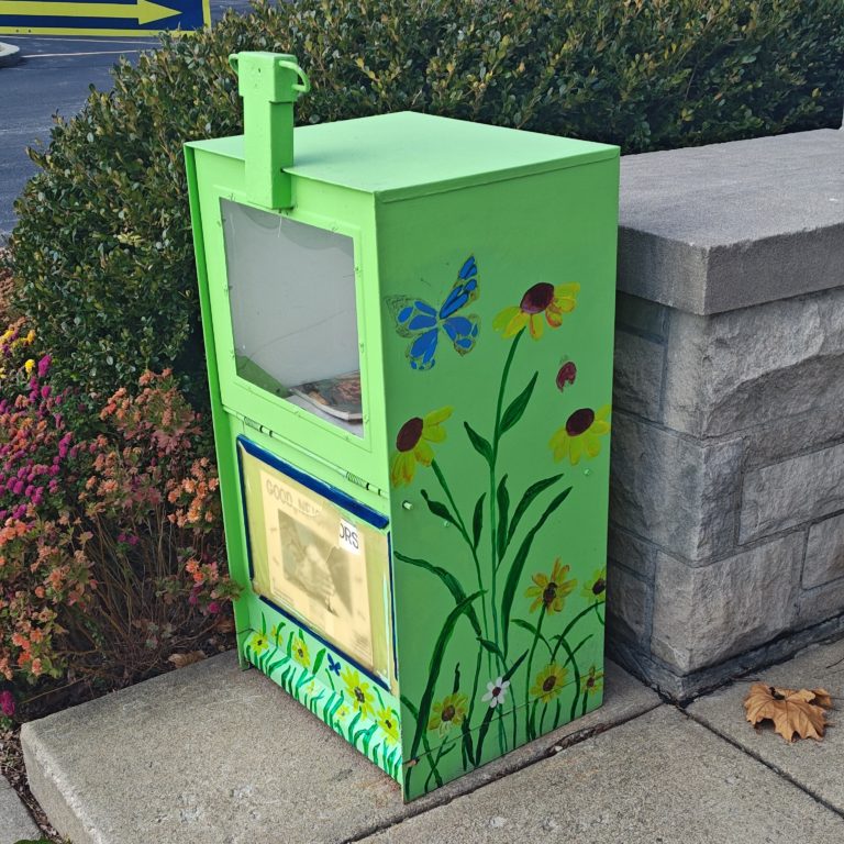 Flowered Newspaper Box, Decatur, Illinois