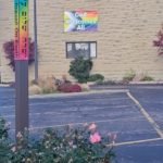 Peace Pole at First Presbyterian Church, Decatur Illinois