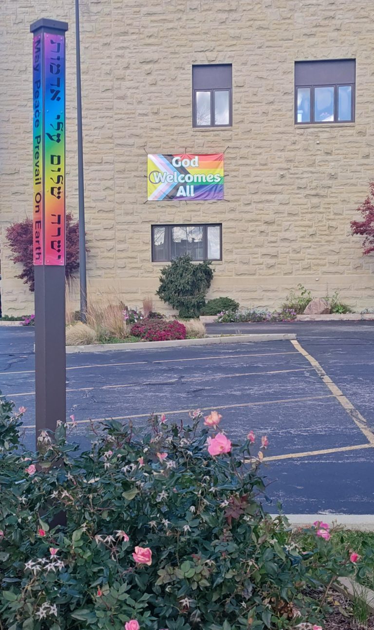 Peace Pole at First Presbyterian Church, Decatur Illinois